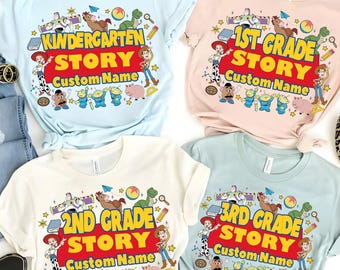 Toy Story Back to School Shirt, Teacher & Student Kindergarten First Second Third Grade Shirt, Woody Buzz Lightyear shirt Gift for kid