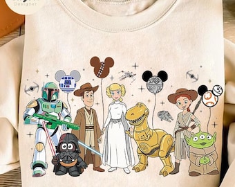 Retro Toy Story Star Wars T-shirt, May The 4th Be With You shirt, Star Wars Day Tee, Disney Family Trip 2026 Tee, Galaxy's Edge Shirt