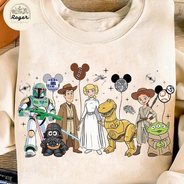 Retro Toy Story Star Wars T-shirt, May The 4th Be With You shirt, Star Wars Day Tee, Disney Family Trip 2026 Tee, Galaxy's Edge Shirt
