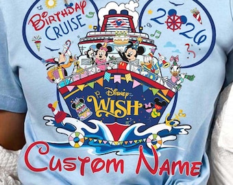 Personalized Mickey and Friends Disney Birthday Cruise shirts, Birthday Squad Crew Boy Girl, Disney Family Cruise Birthday Matching Tees
