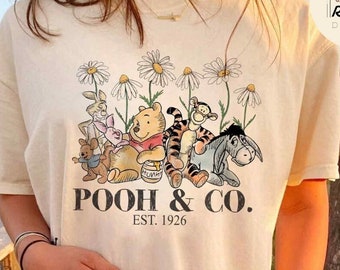Floral Disney Winnie The Pooh & Co Est 1926 Shirt, Pooh Bear and Friends Sketch, Honey and Co Hundred Acre Wood, WDW Disneyland Family Trip