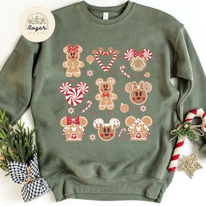 Vintage Disney Gingerbread Christmas Sweatshirt, Mickey Minnie Christmas shirts, Mickey's Very Merry Christmas Shirt, Christmas Party shirt