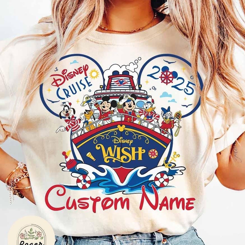 Personalized Disney Cruise 2025 Shirt, Mickey And Friends Cruise Family Matching Shirt, Disney Wish Fantasy Wonder Dream Magic Shirts