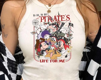 Mickey and Friends Disney Pirate Baby Tee, Yo Ho Yo Ho A Pirate's Life For Me Disney Girl Trip Crop Tank, Family Pirates Of The Caribbean