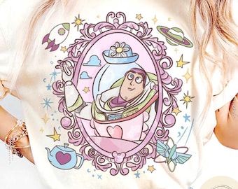 Coquette Bow Disney Toy Story Buzz Lightyear Mrs Nesbitt’s Tea House Shirt, To Infinity and Beyond Disney Girl Trip Shirt, Magic Kingdom Tee