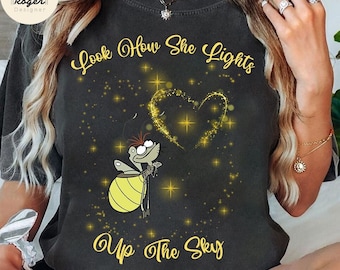 Look How She Lights Up The Sky Princess and Frog Shirt, Tiana's Bayou Adventure shirt, Ray Firefly Princess and Frog Shirt,  Disney Tiana