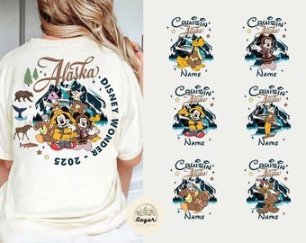 Two-sided Disney Alaska Cruise 2025 Shirt, Custom Family Cruise Matching Shirt, Mickey Wonder Cruise Trip Shirt, Birthday Cruise Vacation