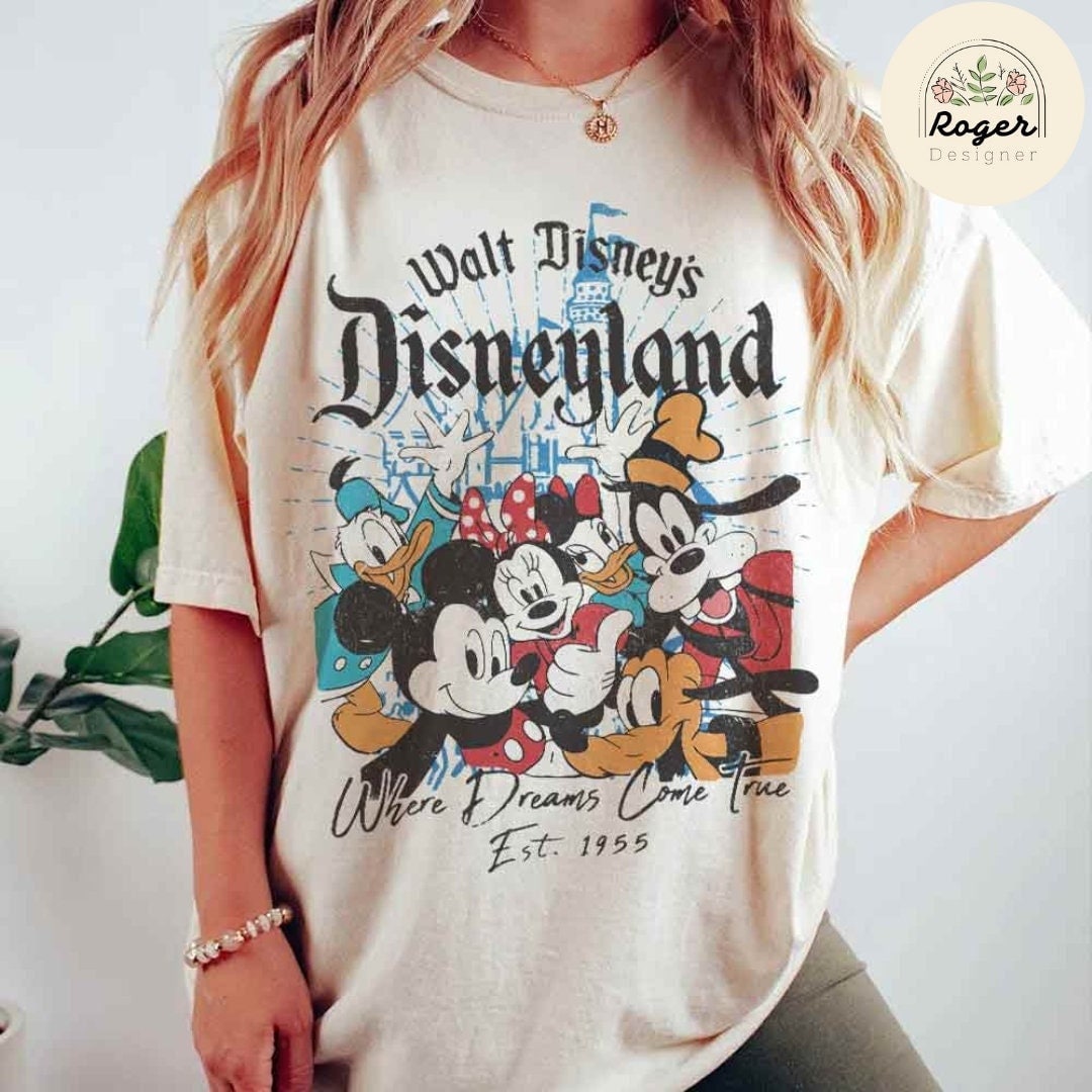 Vintage Walt Disney World Disneyland Shirt, Mickey and Friends Where Dreams  Come True, Disney Castle Family Vacation 2024, Disney Trip Shirt