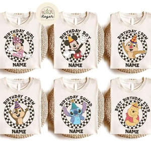 Personalized Disney Birthday Shirt, Disney Birthday Boy Girl, Disney Birthday Squad, Mickey & Friends Birthday Trip Tees, Best Birthday Ever