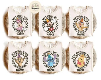 Personalized Disney Birthday Shirt, Disney Birthday Boy Girl, Disney Birthday Squad, Mickey & Friends Birthday Trip Tees, Best Birthday Ever