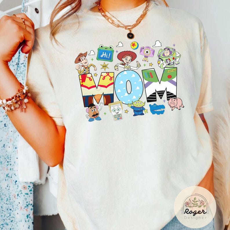 Personalized Toy Story 5 Shirt, Custom Mama Dada Family matching shirts, Lilypad Jessie Buzz Lightyear Woody Toy Story Land WDW Disneyland T bild 2