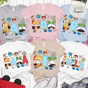Personalized Toy Story 5 Shirt, Custom Mama Dada Family matching shirts, Lilypad Jessie Buzz Lightyear Woody Toy Story Land WDW Disneyland T bild 6