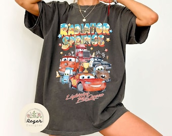 Retro Radiator Springs Disney Cars T-shirt, Lightning Mcqueen Shirt, Rusteze cars Shirt, Piston Cup shirt, Cars Birthday Tee, Disney Trip