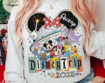 Personalized Epcot Disney Trip 2025 shirt. Mickey & friends Epcot center shirt, Figment dragon shirt, WDW Family Group matching shirt