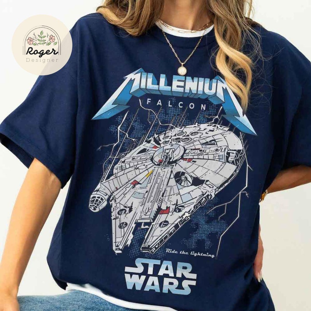 Vintage Retro Star Wars Disney Millennium Falcon Shirt, May the