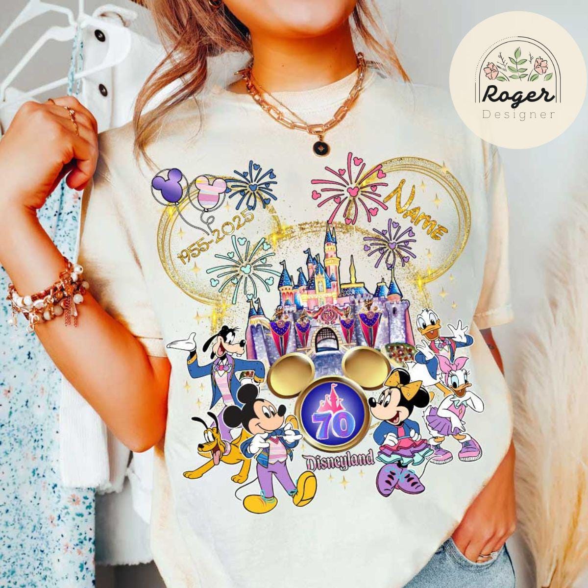 Disneyland 70周年記念 半袖シャツ 🔥Disney Parks - DISNEYLAND - 70th ANNIVERSARY - Baseball Jersey