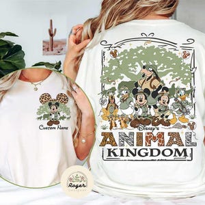 Two-sided Personalized Disney Animal Kingdom Shirts, Mickey and Friends Disney Safari Trip shirts, Family Vacation Shirts, Safari Mode tees