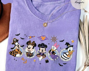Retro Mickey & friends Halloween on the high seas Shirt, Disney Cruise Halloween Wish Dream Magic Treasure Wonder Destiny Adventure shirt