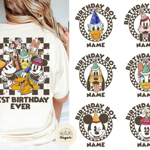 Personalized Disney Birthday Shirt, Disney Birthday Boy Girl, Disney Birthday Squad, Mickey & Friends Birthday Trip Tees, Best Birthday Ever