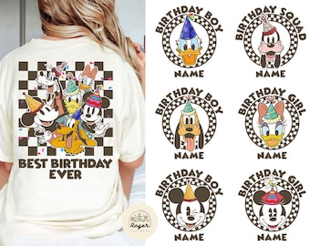 Personalized Disney Birthday Shirt, Disney Birthday Boy Girl, Disney Birthday Squad, Mickey & Friends Birthday Trip Tees, Best Birthday Ever