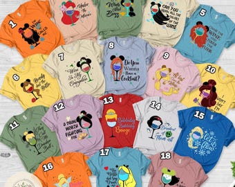 Disney Princess Drinking Shirt, Disney Drinking shirt, WDW Disneyland Girls Trip Epcot Food & Wine shirt, Bachelorette party matching shirt