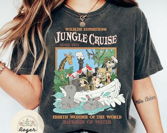 Vintage Disney Jungle Cruise Ride Mickey & friends shirt, Retro Jungle Cruise Magic Kingdom Tee, Disney family vacation shirt