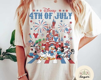 Vintage 4th of July Mickey & Friends Shirt, Disney Family Shirt, Disney Independence Day Shirts, WDW Disneyland Matching Patriotic Shirt