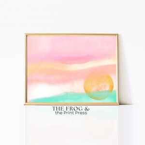 Abstract Sunset Printable print digital download, Sunset Print sunset painting instant download, abstract prints abstract art prints Digital