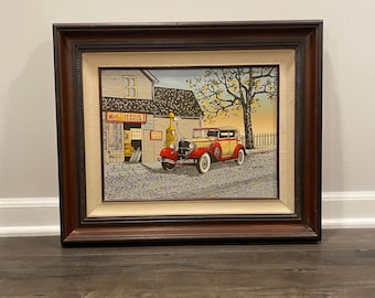 Vintage Framed and Numbered H. Hargrove Oil Painting Serigraph 20