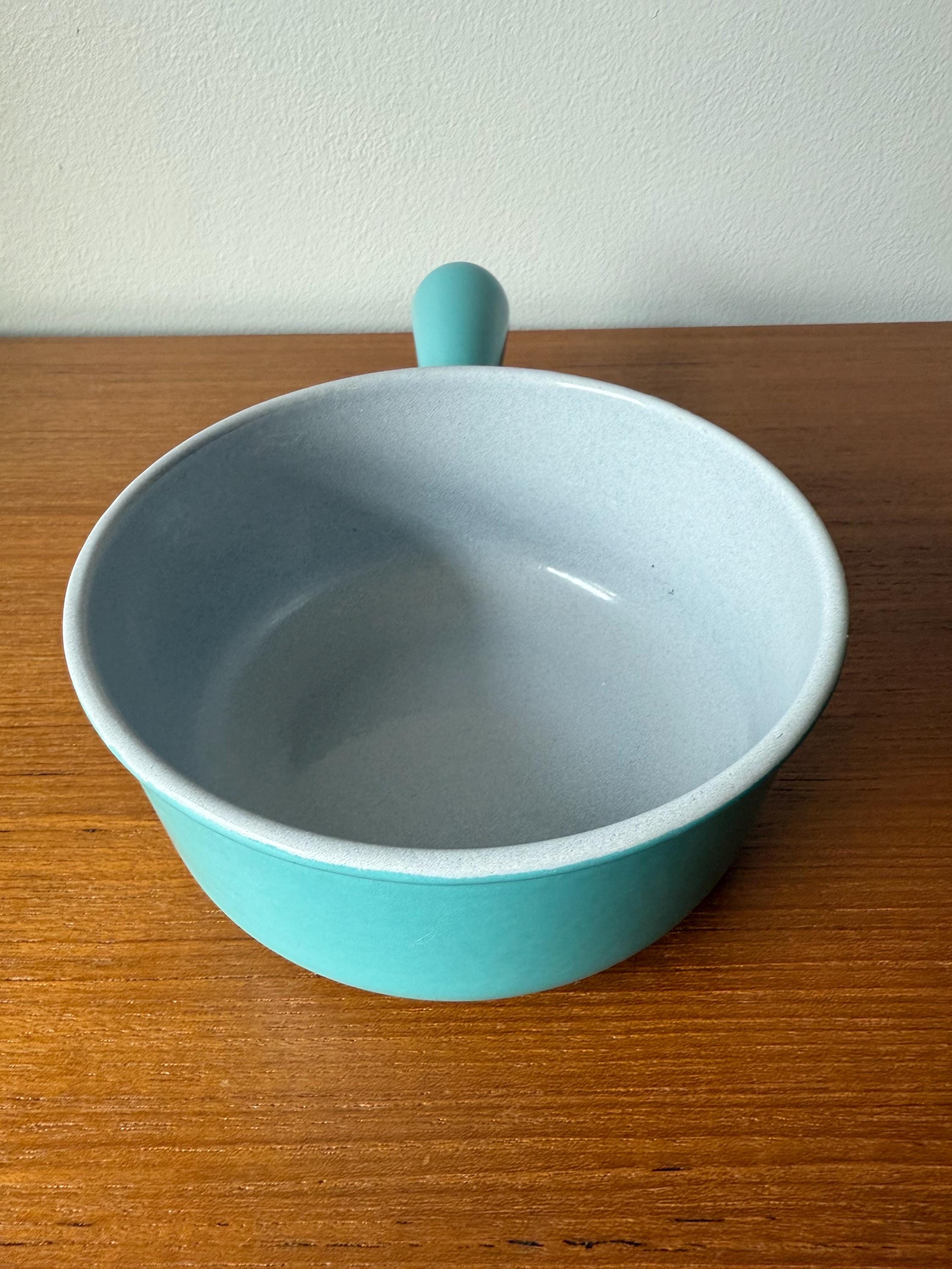 ヴィンテージ LE CREUSET パリブルー エナメル鋳鉄ソースパン 16インチ