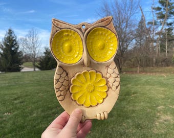 Repose-cuillère vintage Treasure Craft USA hibou