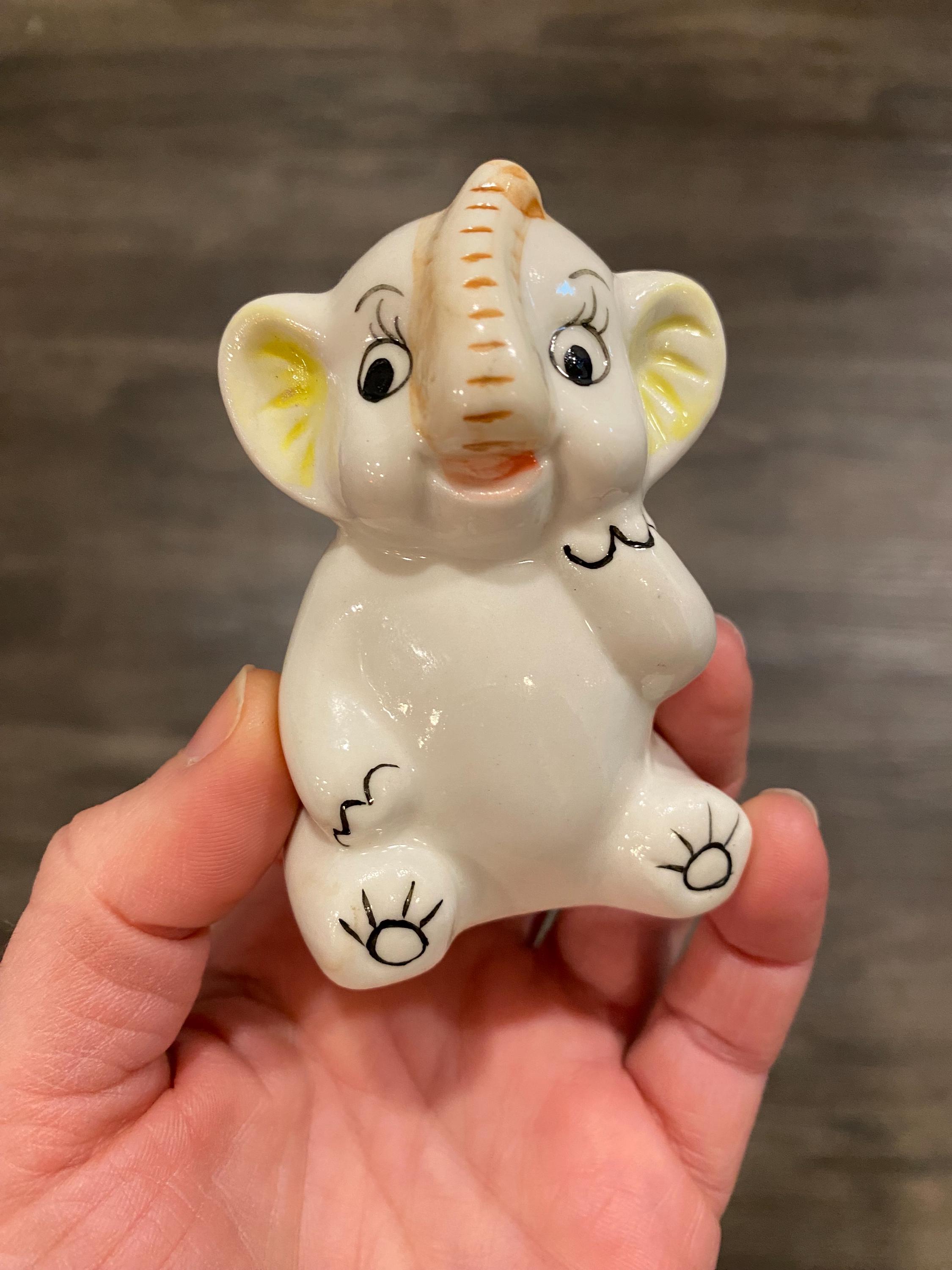 ヴィンテージ 手描き陶器 赤ちゃん象の塩コショウ入れ - Etsy 日本