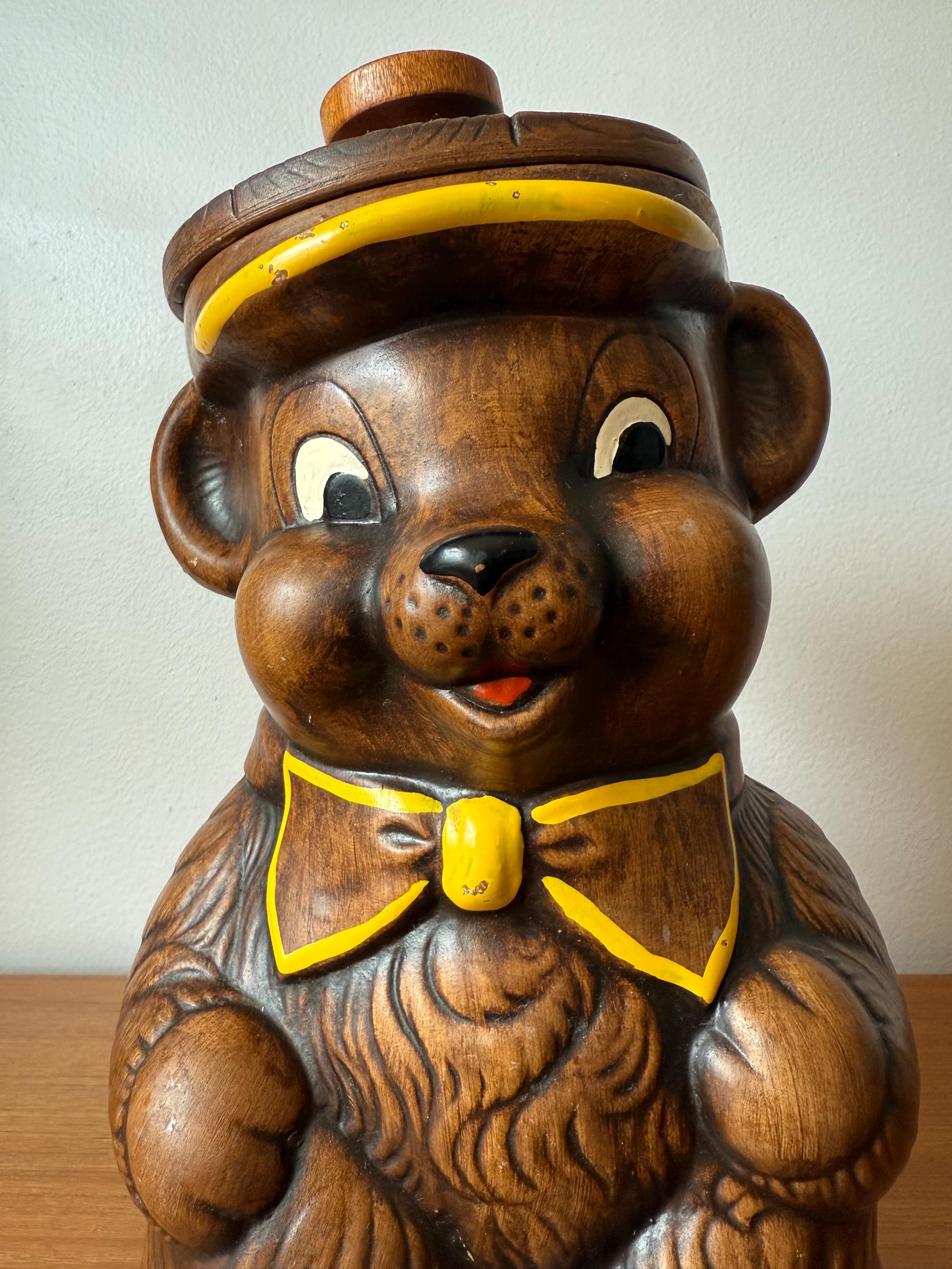 Vintage Treasure Craft Teddy Bear Cookie Jar Made in USA - Etsy