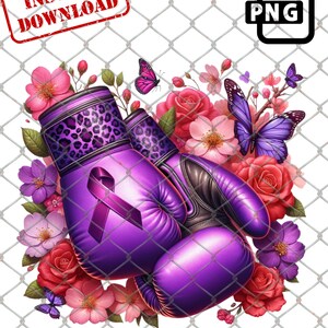 Cinta morada con guantes de boxeo, Cáncer Png, Concientización sobre el cáncer Png, Sublimación Png Cáncer Guantes de boxeo, Su lucha es nuestra lucha, Lupus Png