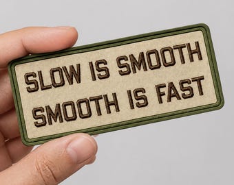 Slow is smooth smooth is fast gloss sticker