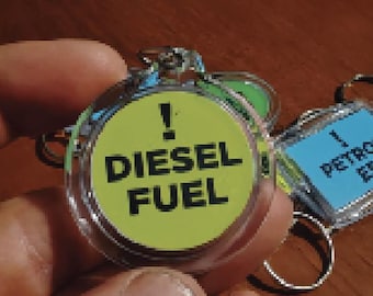 Fuel Reminder Keyring: Petrol, Diesel, Electric Car