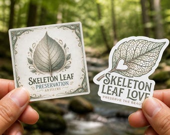 Skeleton Leaf Preservation Sticker | Nature Decal | High Quality Vinyl | Hobby Gift