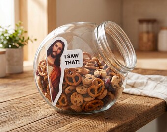 Jesus Sticker "I Saw That" | High Quality Vinyl Decal | Religious Humour