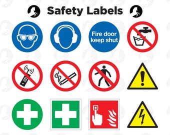 Waterproof Vinyl Safety Label Stickers, Workplace Health & First Aid