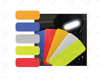 Reflective Vinyl Stickers: Helmet, Bicycle, Motorcycle, Car