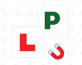 Learner Driver Magnet Set - L Plate and Passed Plate