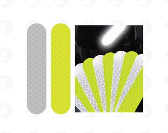Reflective Vinyl Decals: Helmet, Bicycle, Motorcycle, Car