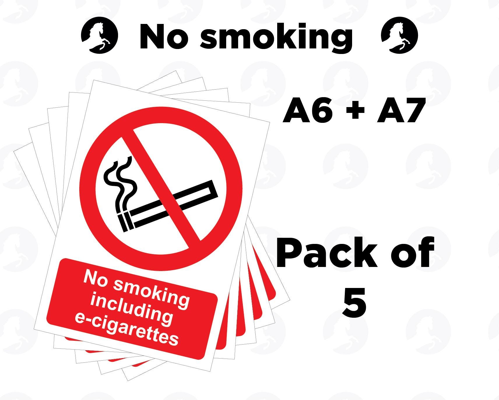 Confezione Da 5 – CartelloThis Is A No Smoking Area – 150 X 200