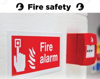 Fire Alarm Vinyl Sticker, Waterproof Safety Decal