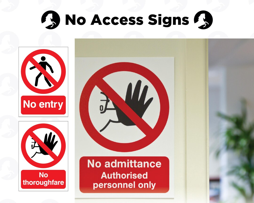 No Access Vinyl Sticker Health & Safety Warning Decals - Etsy
