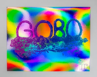 Imprimés GOBO sérigraphiés magenta et bleu dégradé