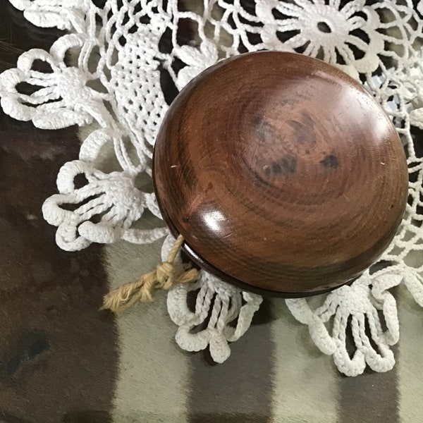 Large wooden yo-yo vintage toy