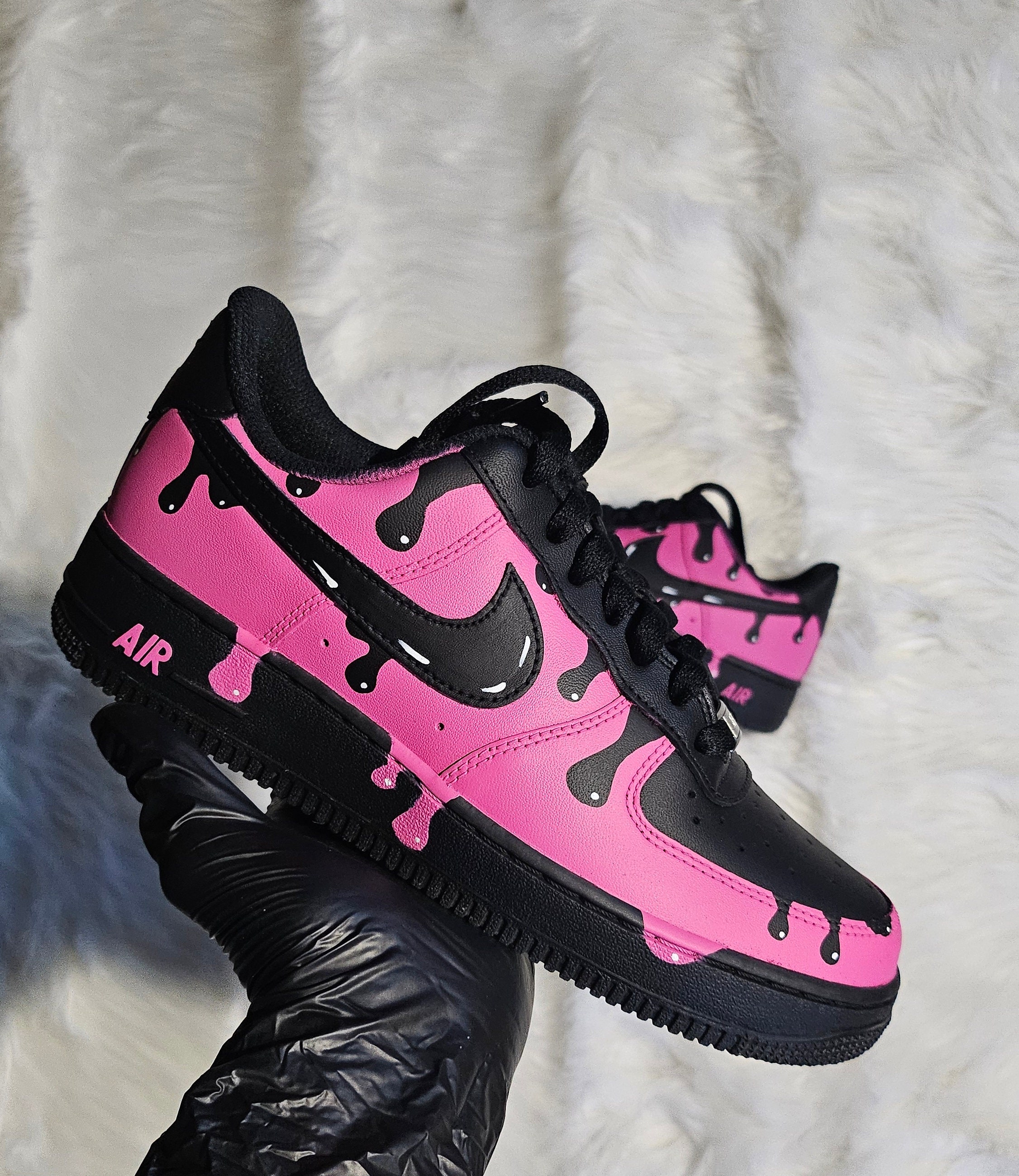 Barbie Black Girl Doll Birthday Custom Name Pink Kids High Top Shoes S –  Sweet Tutus