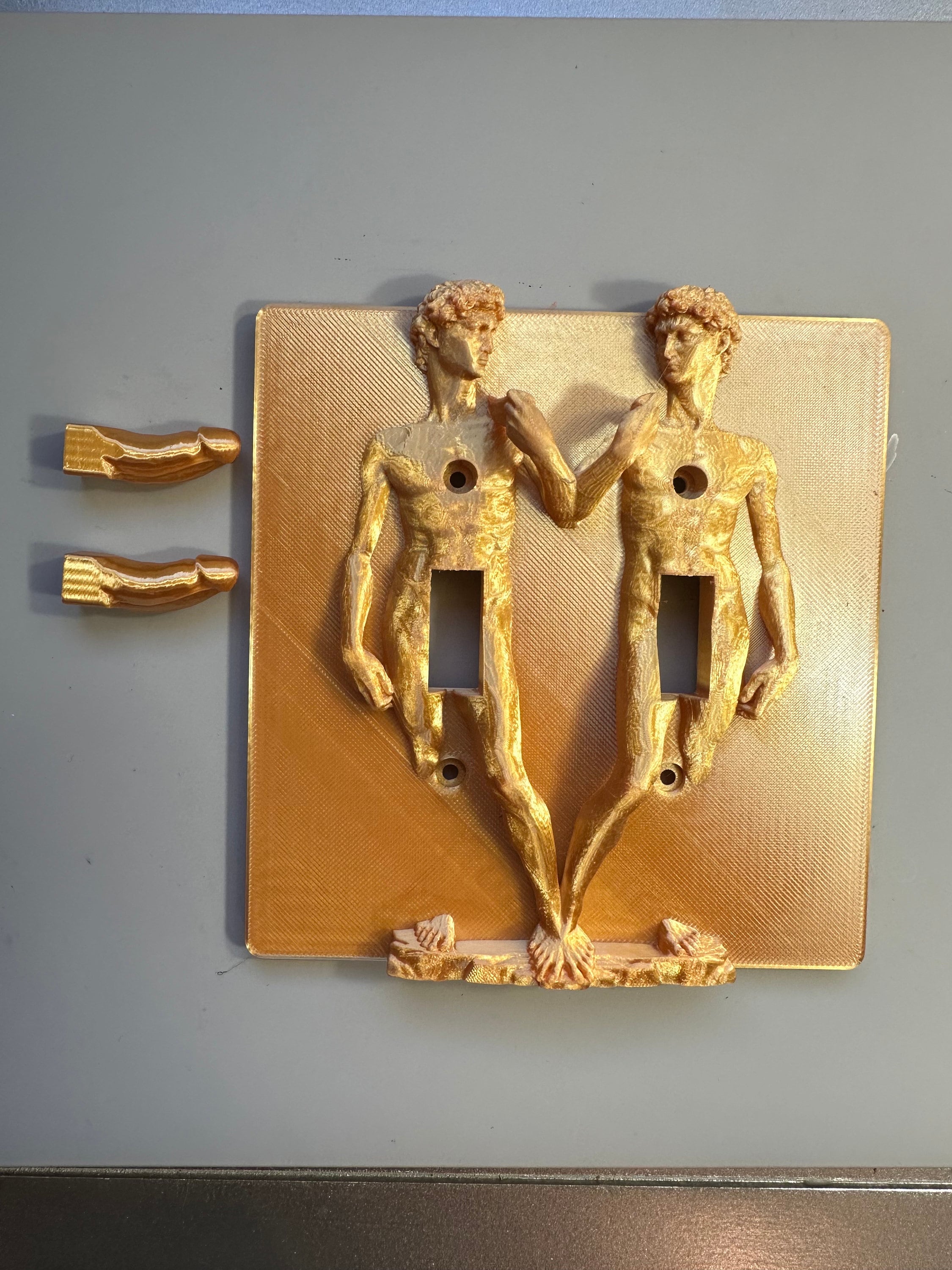 Funny Light Switch Cover , Michelangelo's David 3D Sculpted