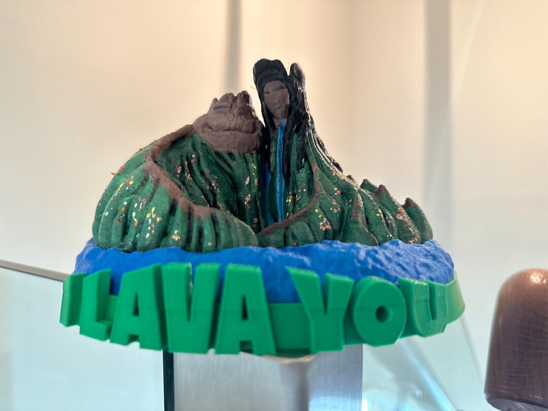 One of a Kind Hand Painted “I Lava You” Uku and Lele Volcano Lovers ...